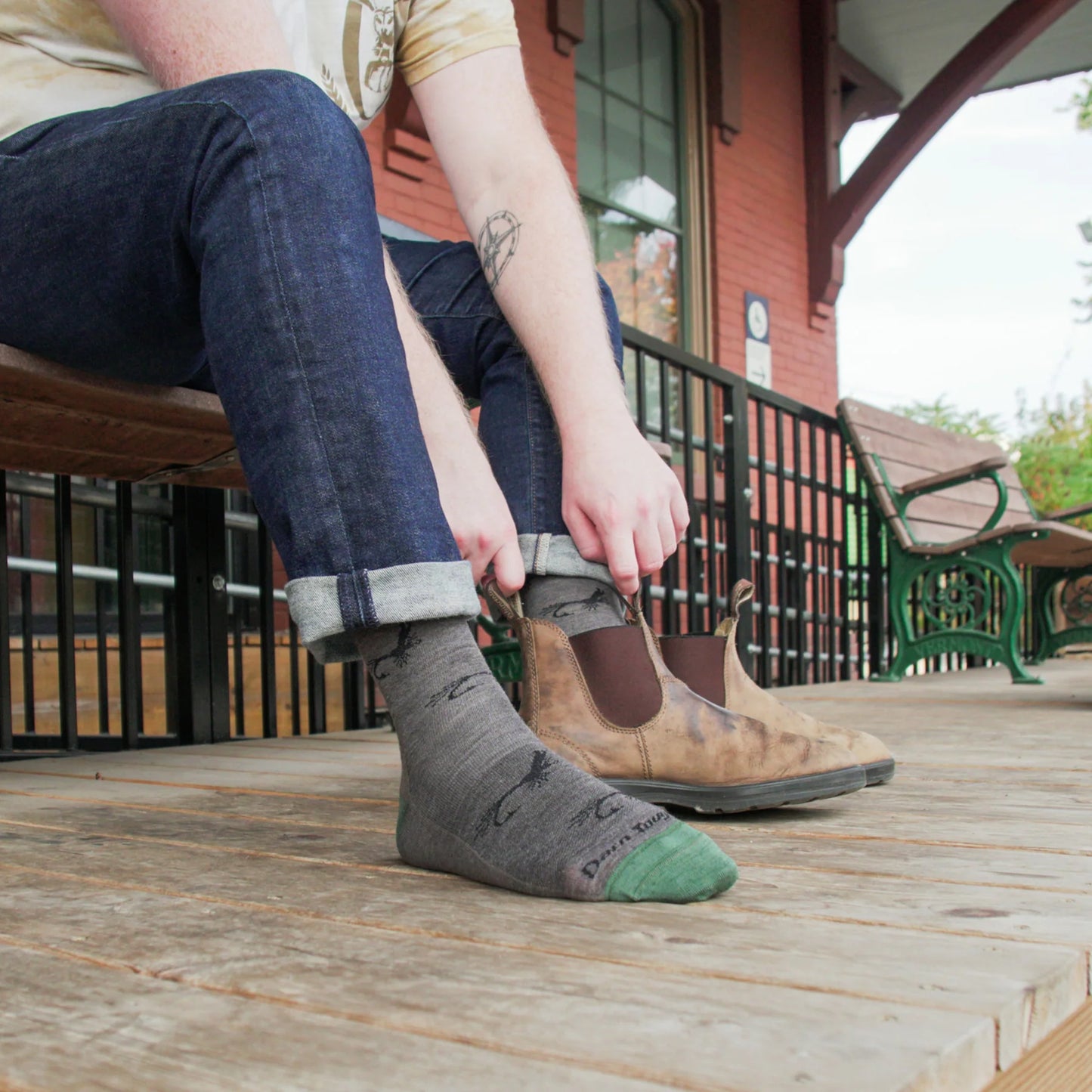 Mcfly Crew Lightweight Lifestyle Socks in Taupe