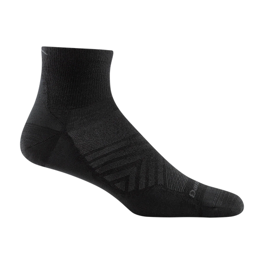 Run Quarter No Cushion Ultra-Lightweight Running Sock in Black
