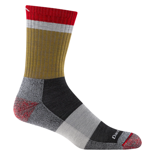 Heady Stripe Micro Crew Lightweight Hiking Socks in Ash