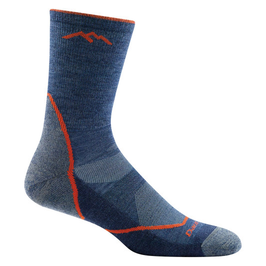 Light Hiker Micro Crew Lightweight Hiking Socks in Denim