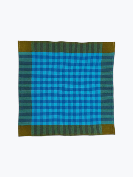 Grid Napkin Pair in Turquoise