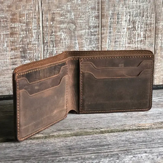 Leather Bifold Wallet in Espresso