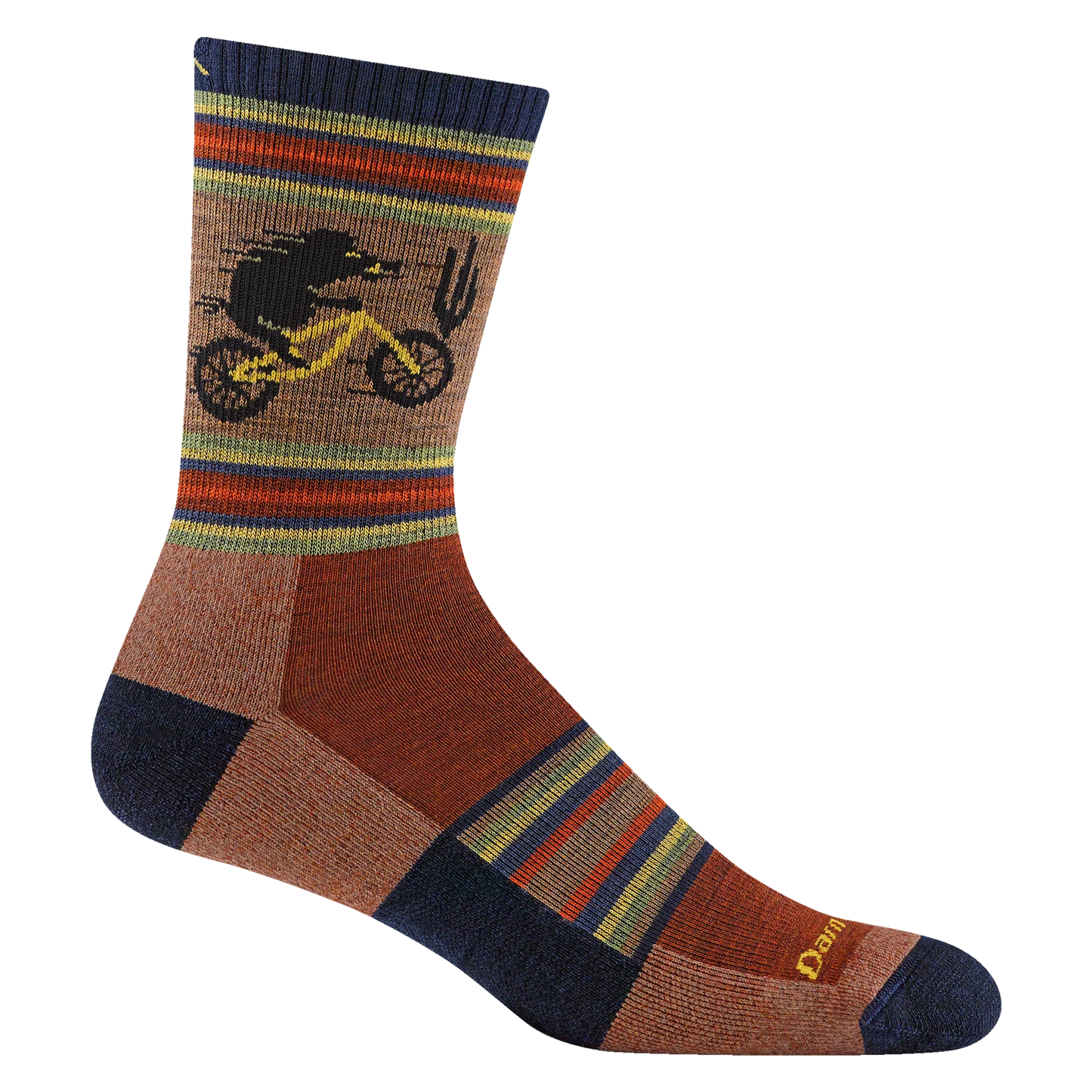 Willoughby Micro Crew Lightweight Hiking Socks in Chestnut