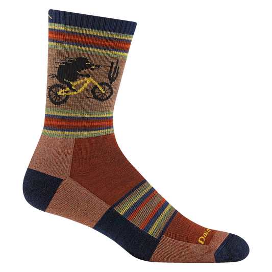 Willoughby Micro Crew Lightweight Hiking Socks in Chestnut