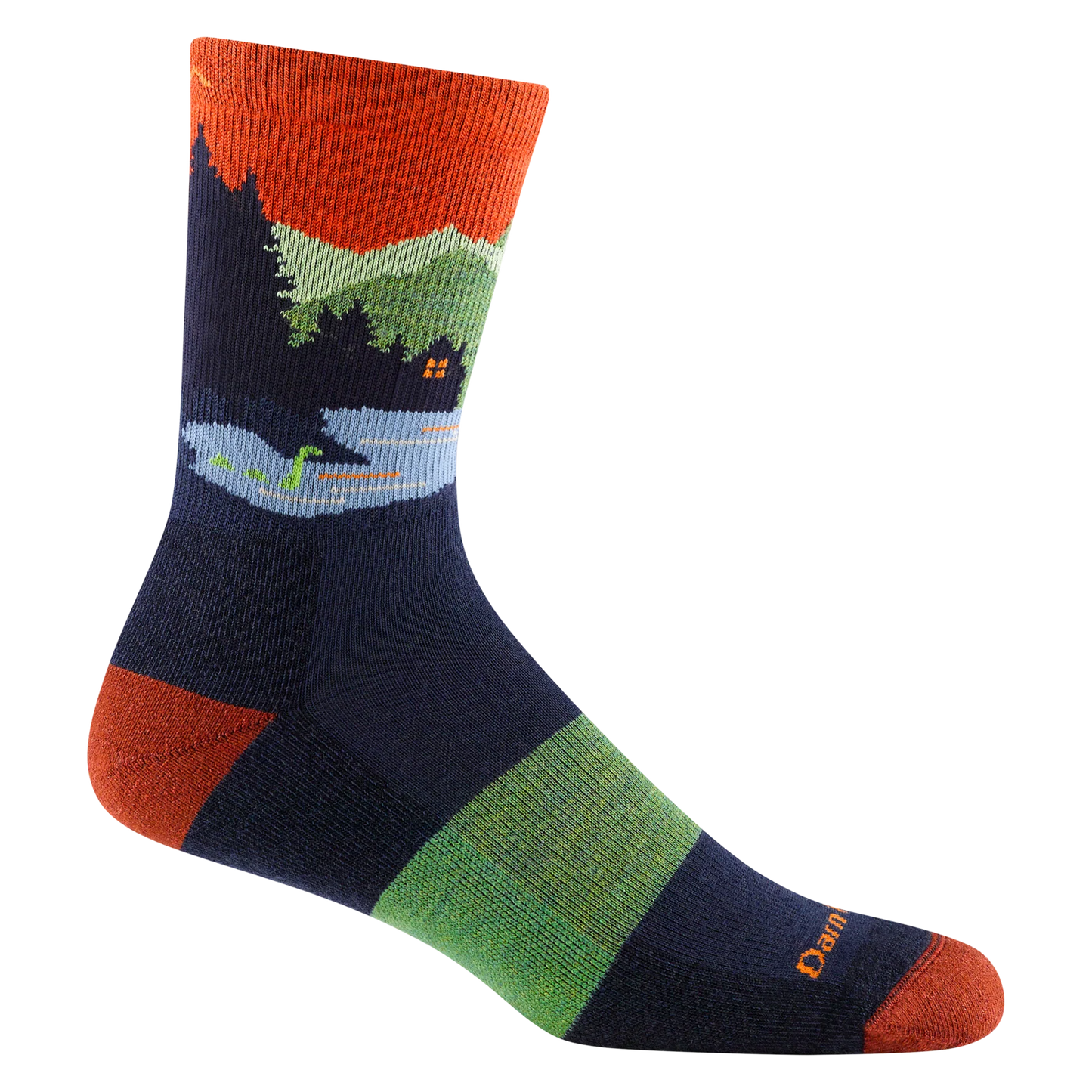 Close Encounters Micro Crew Midweight Hiking Socks in Eclipse
