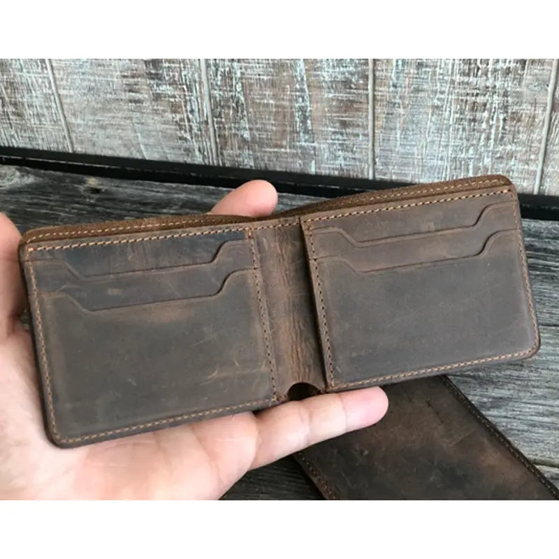 Leather Bifold Wallet in Espresso