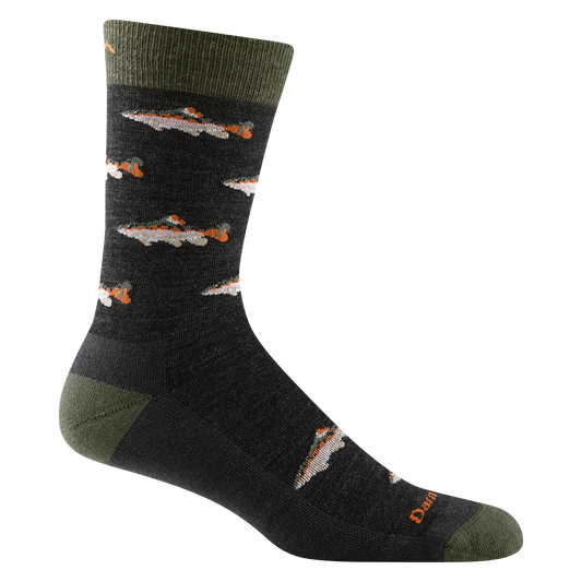Spey Fly Crew Lightweight Lifestyle Sock in Charcoal