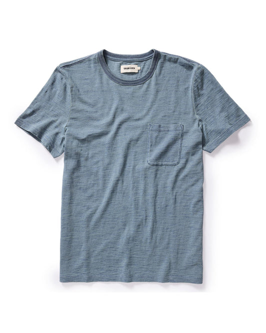 The Organic Cotton Slub Tee in Washed Indigo