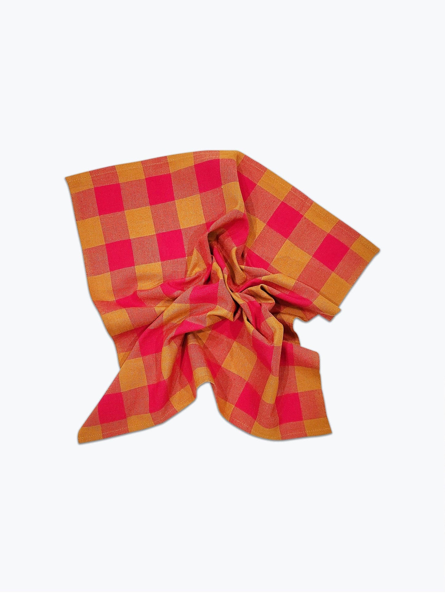 Big Gingham Napkin Pair in Pink
