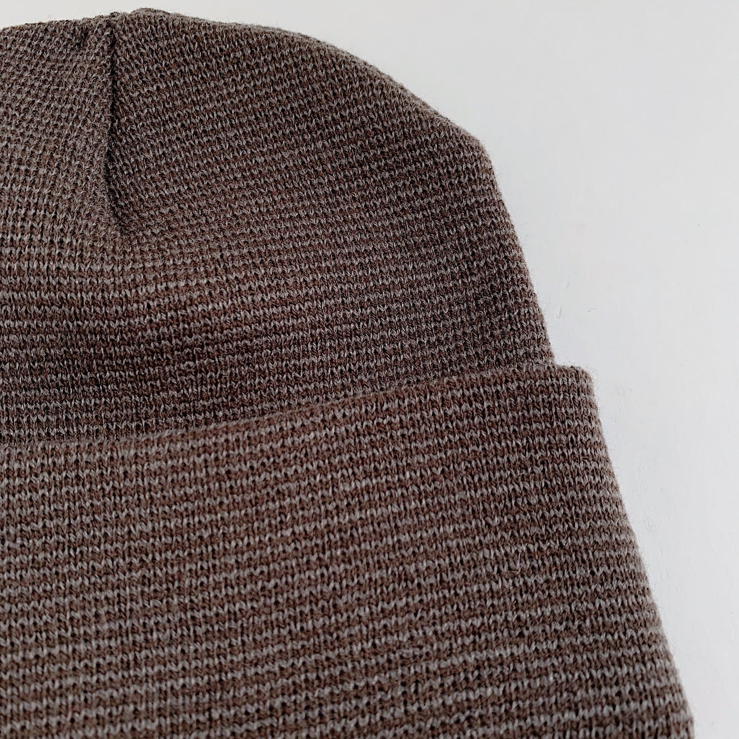 Striped Beanie in Walnut