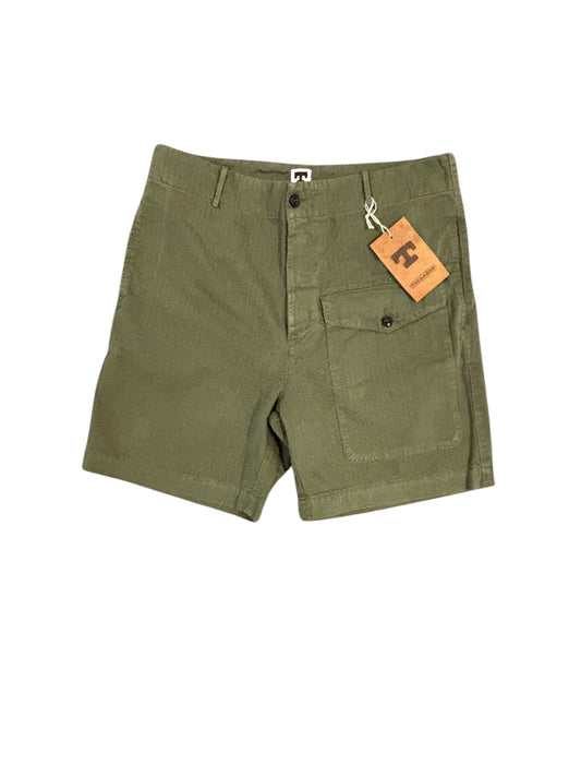 Ghurka Shorts in Olive Herringbone