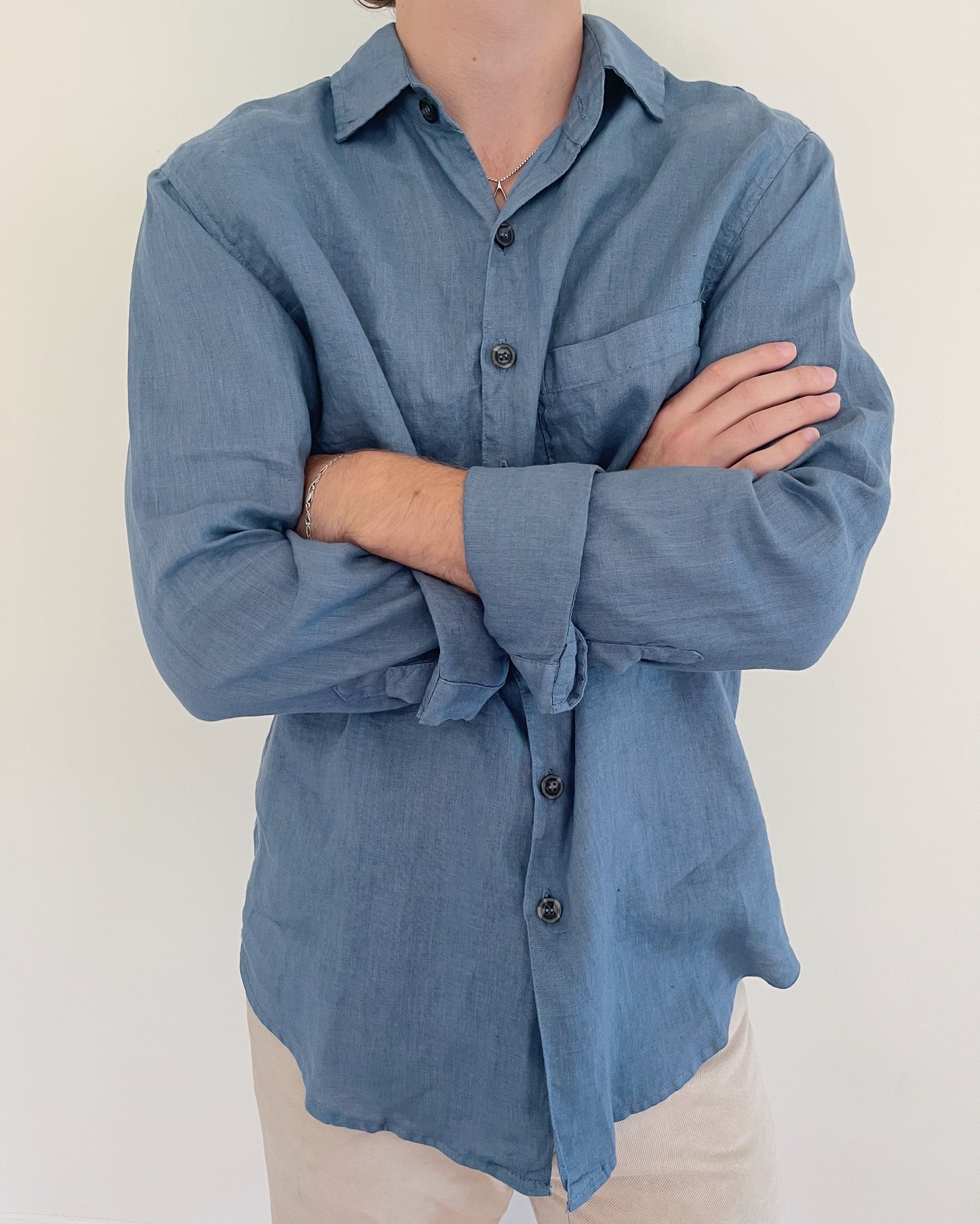 Linen Button Down in Tidal