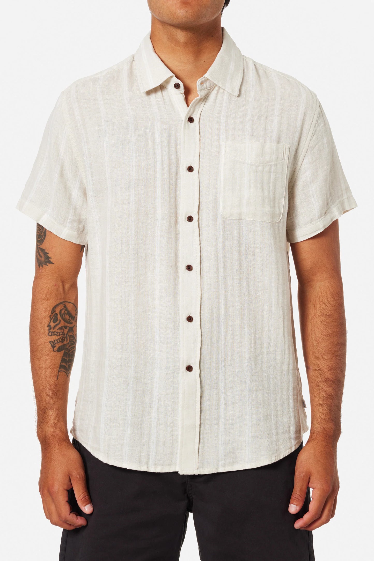 Alan Stripe Shirt in Moon