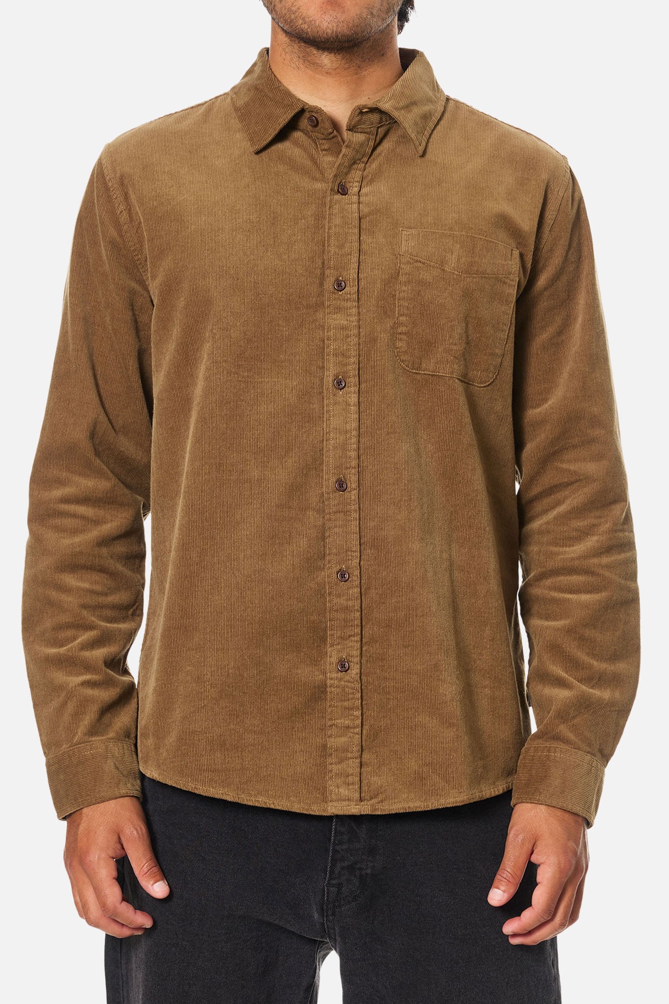 Granada Shirt in Light Brown Corduroy