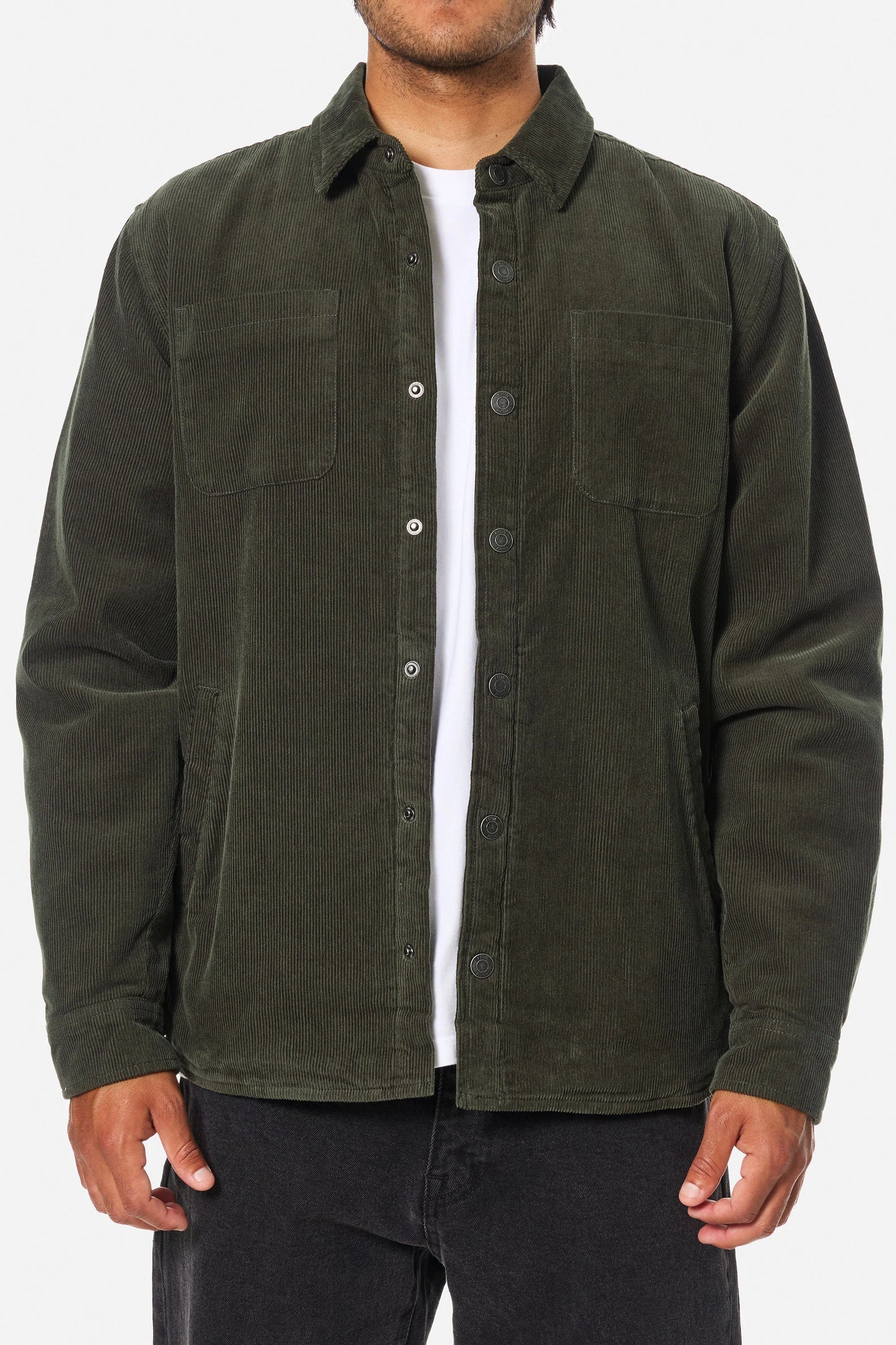 Harold Corduroy Jacket in Lead