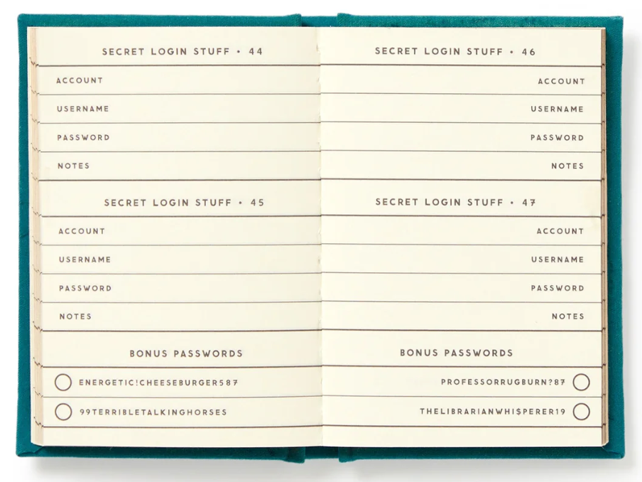 Passwords Tiny Diary