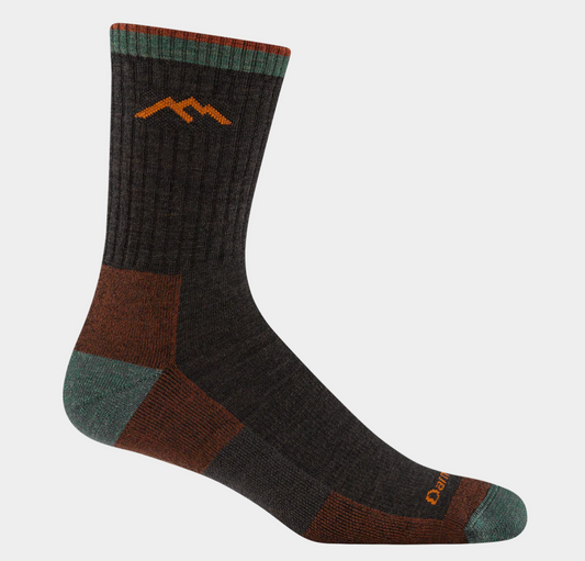 Hiker Micro Crew Midweight Hiking Socks in Walnut