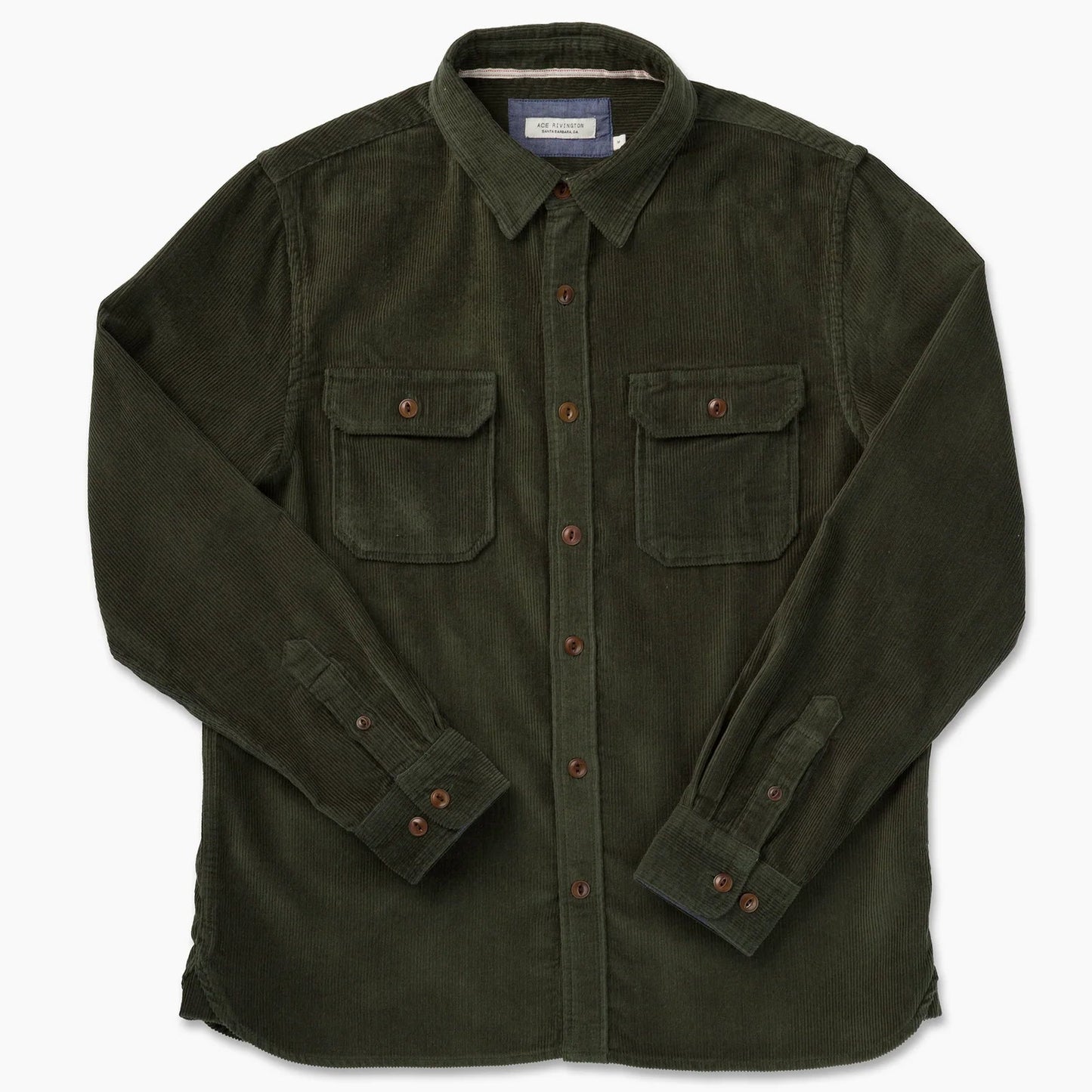 Corduroy Utility Shirt in Hunter Green