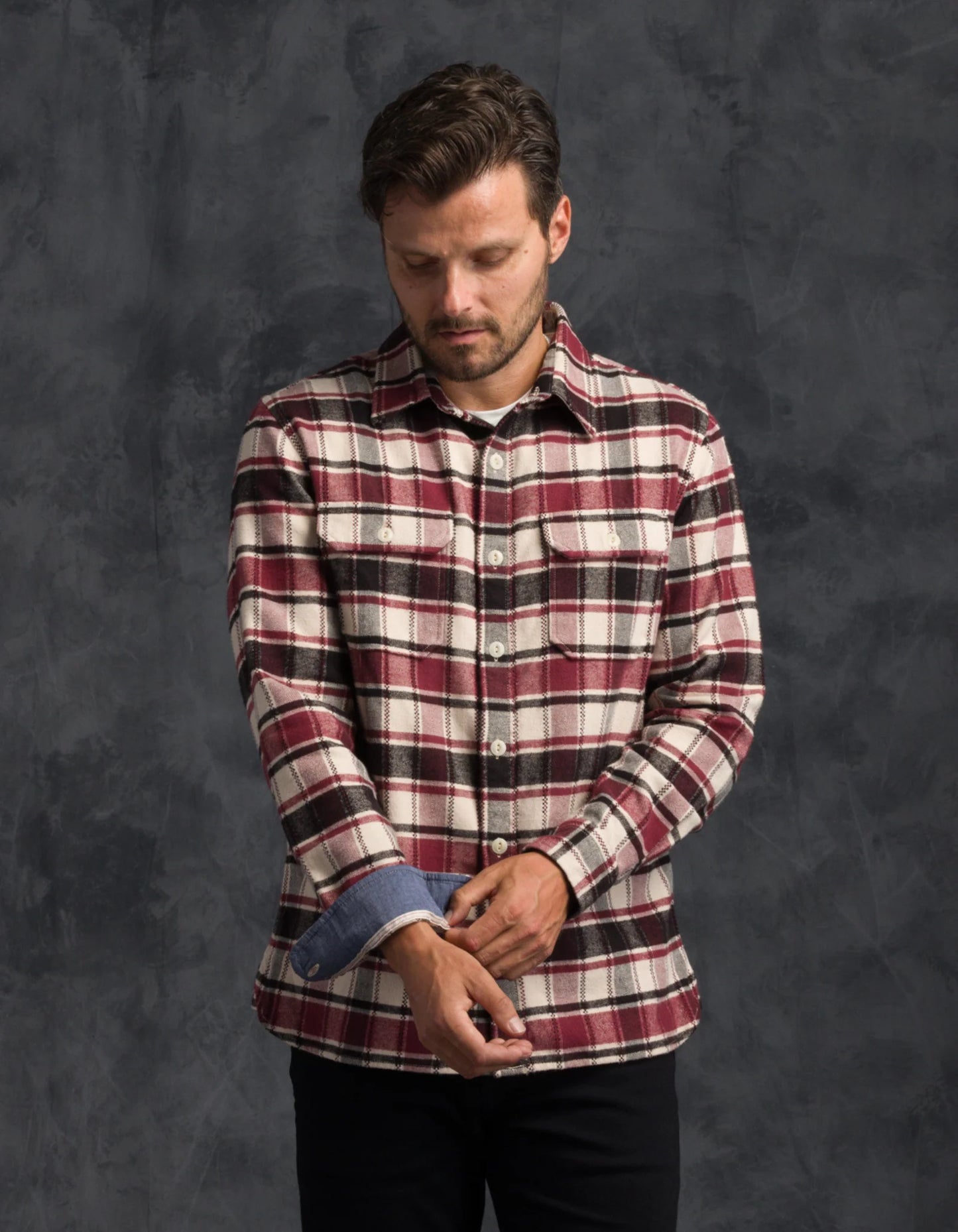 Winter Flannel Utility Shirt in Spanish Tile