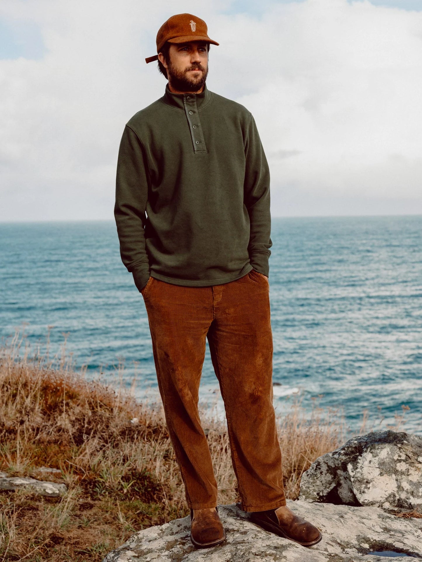 Boat Pants in Brown Corduroy