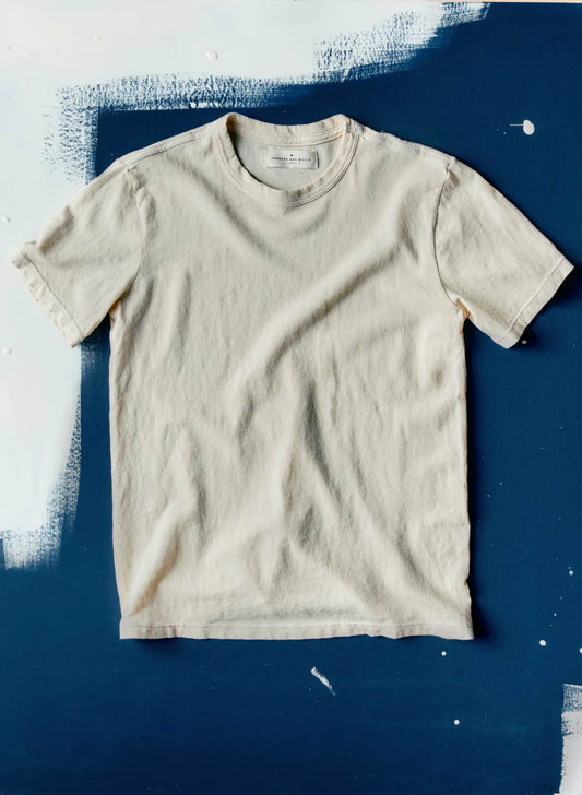 Classic Knit Midweight Crew in Vintage White