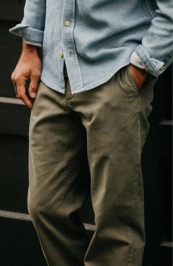 The Democratic Foundation Pant in Organic Smoked Olive