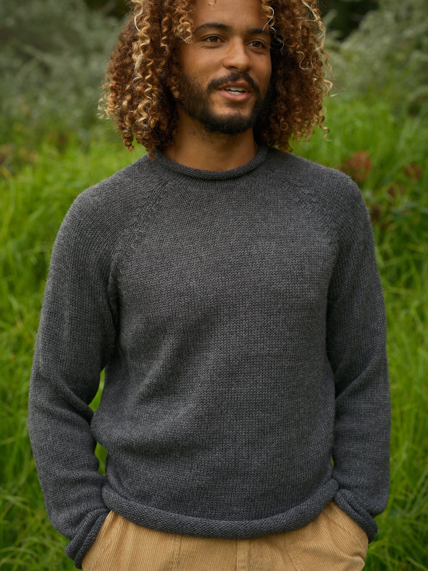 Fisherman Sweater in Charcoal