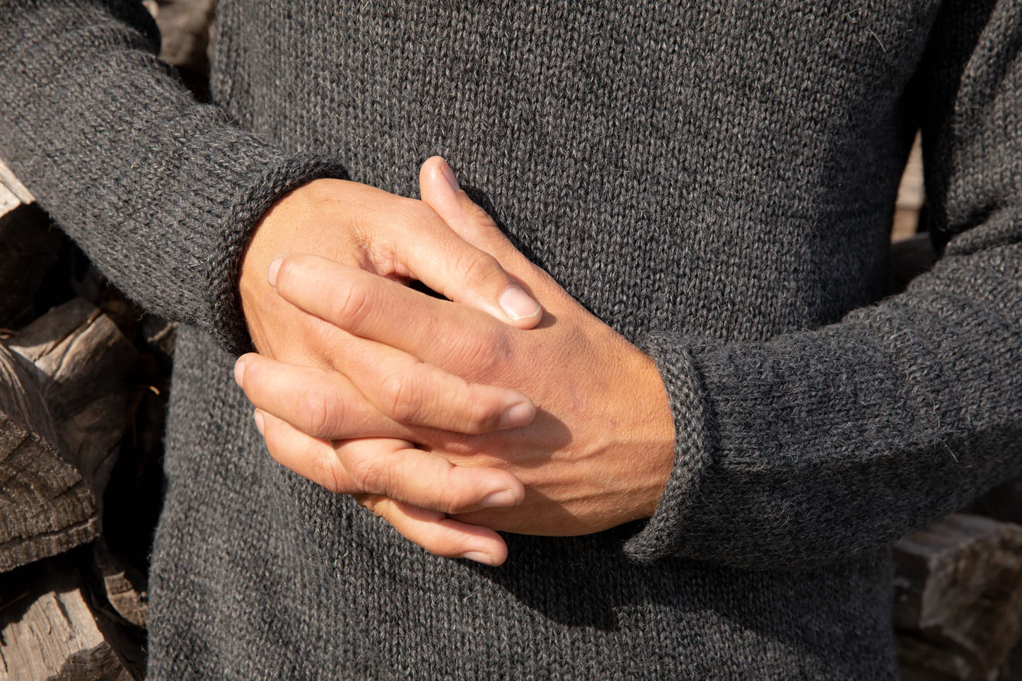 Fisherman Sweater in Charcoal