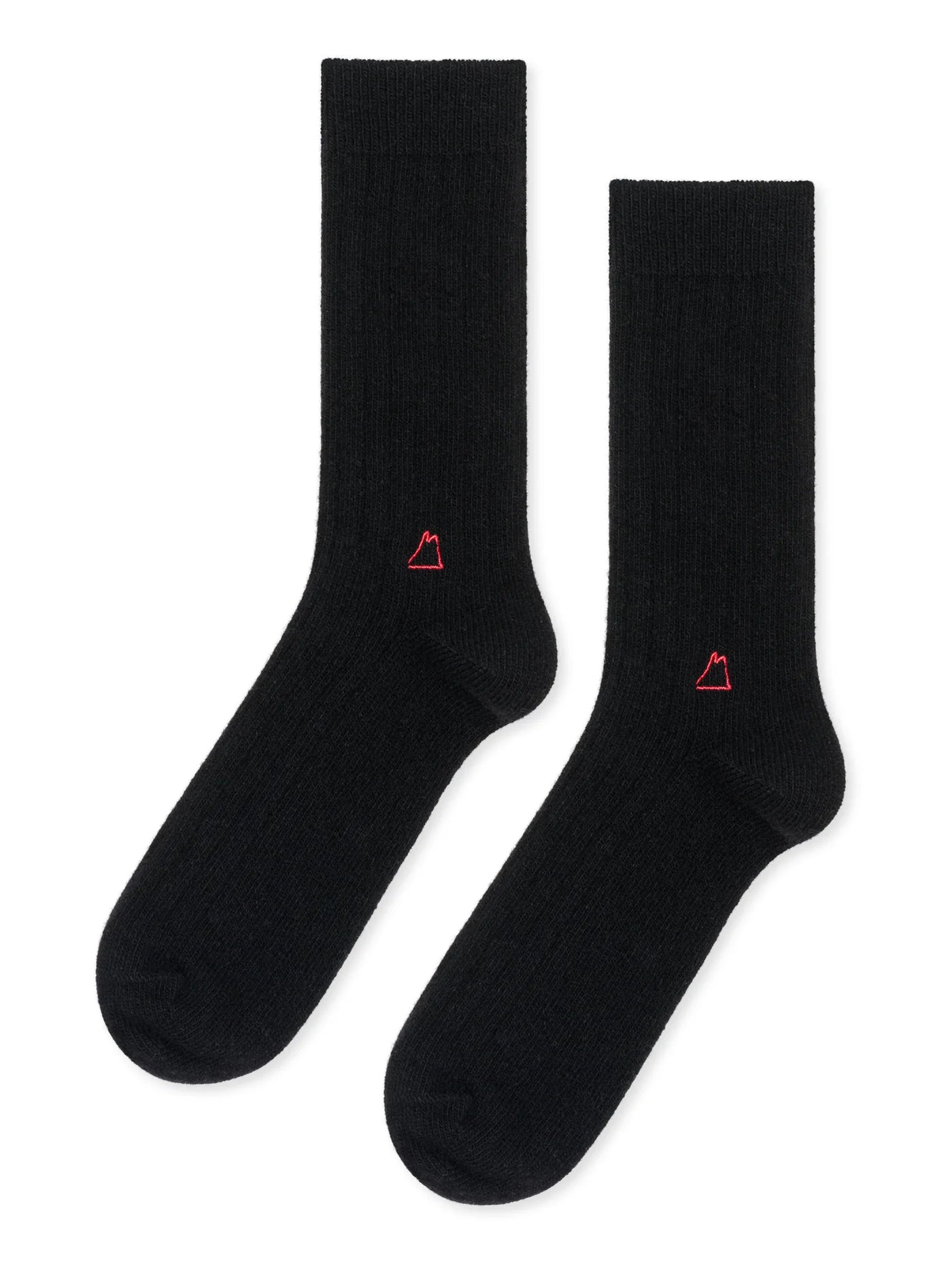 Roma Cashmere Rib Men's Crew, Black