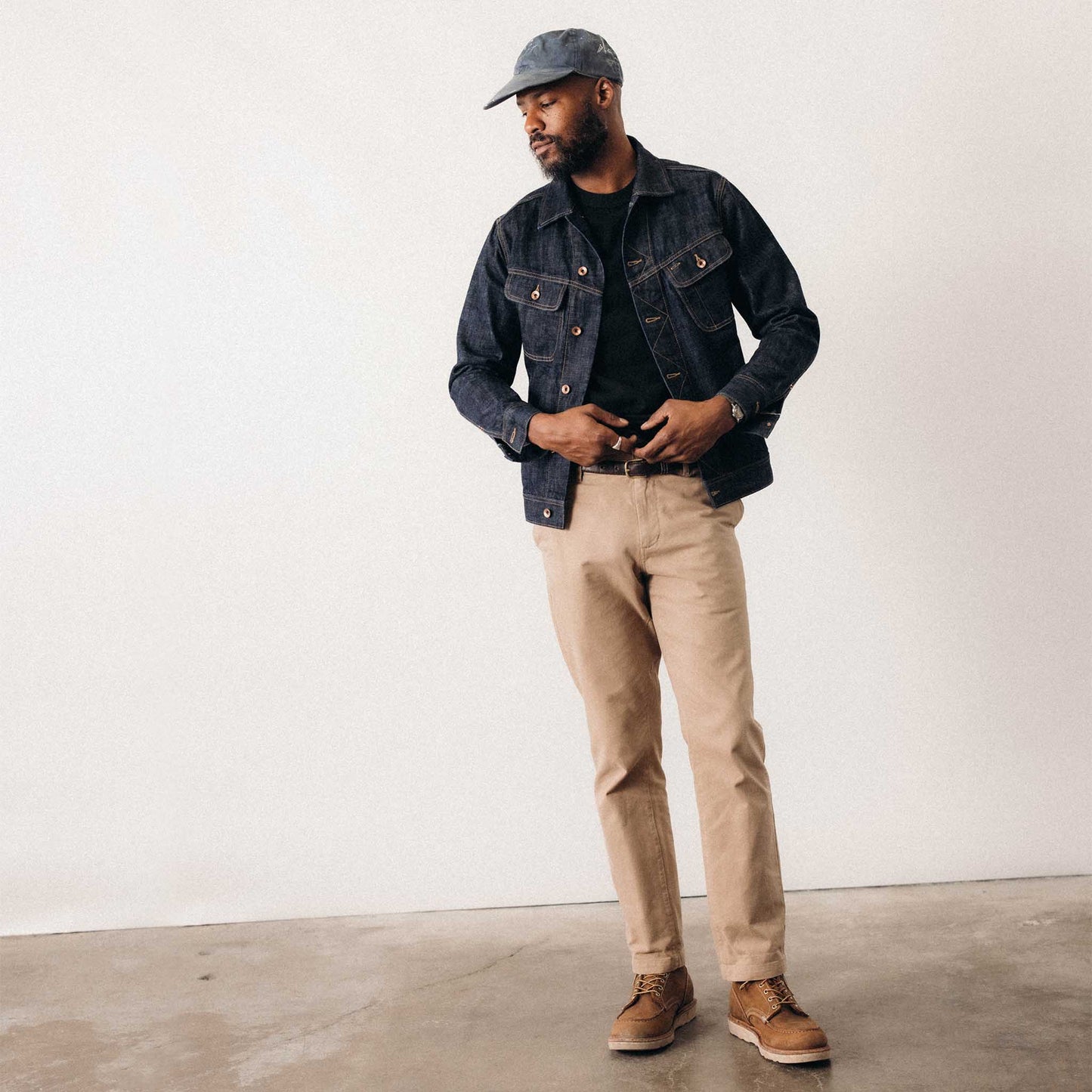 The Long Haul Jacket in Rinsed Organic Selvedge