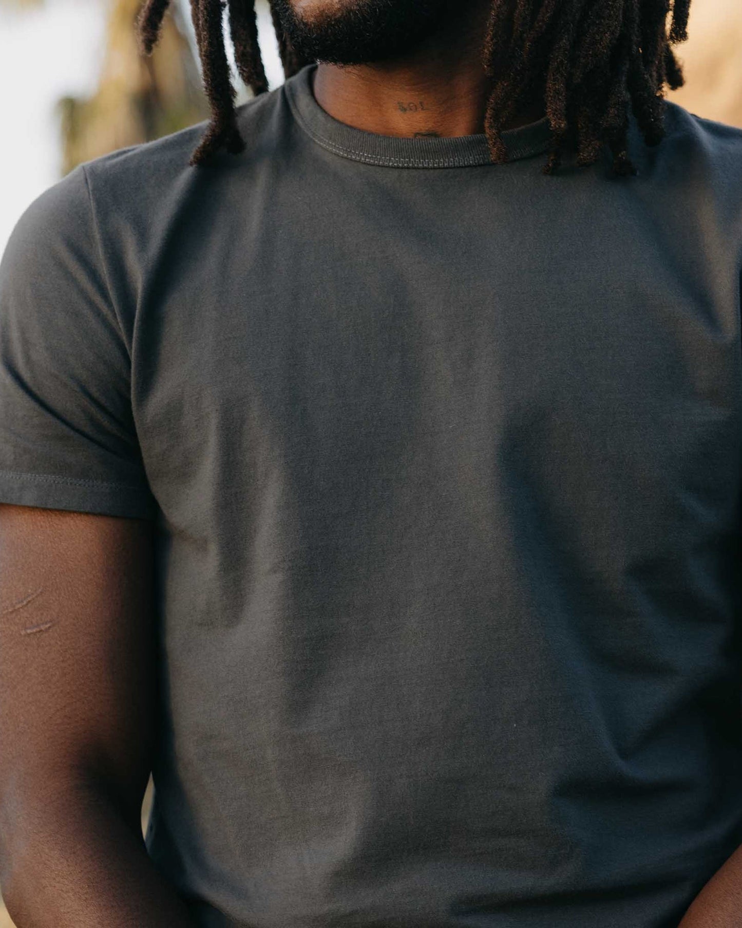 The Organic Cotton Tee in Faded Black