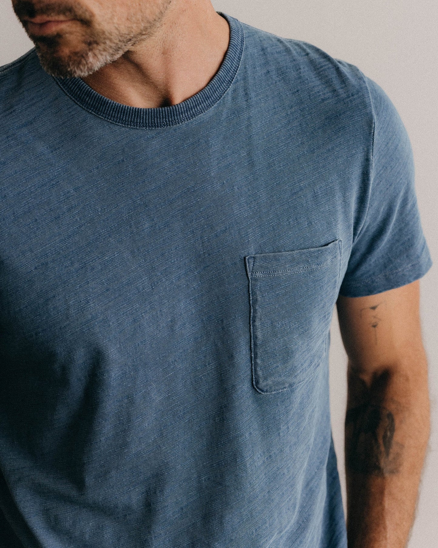 The Organic Cotton Tee in Washed Indigo