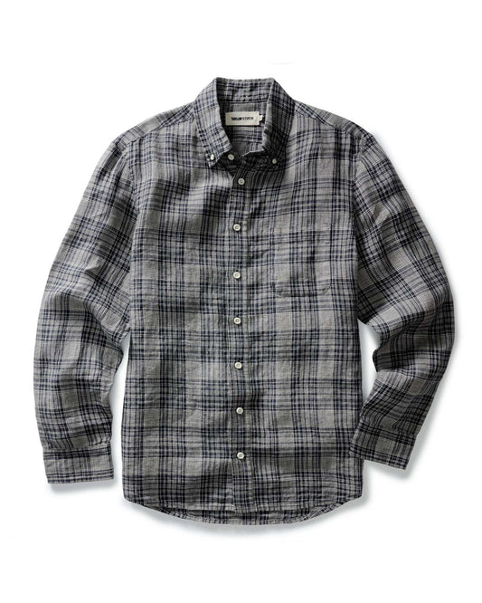 The Jack in Navy Plaid Linen