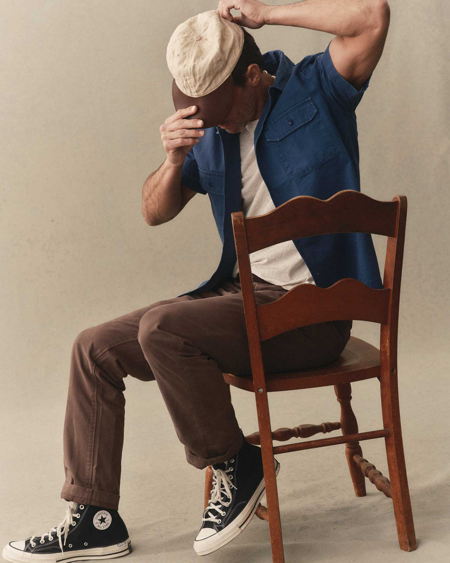 Short Sleeve Mechanic Shirt in Atlantic Ripstop