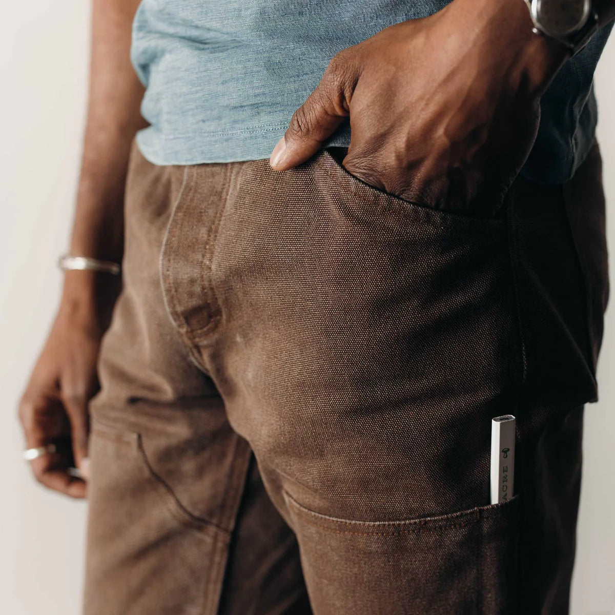The Chore Pant in Aged Penny Chipped Canvas