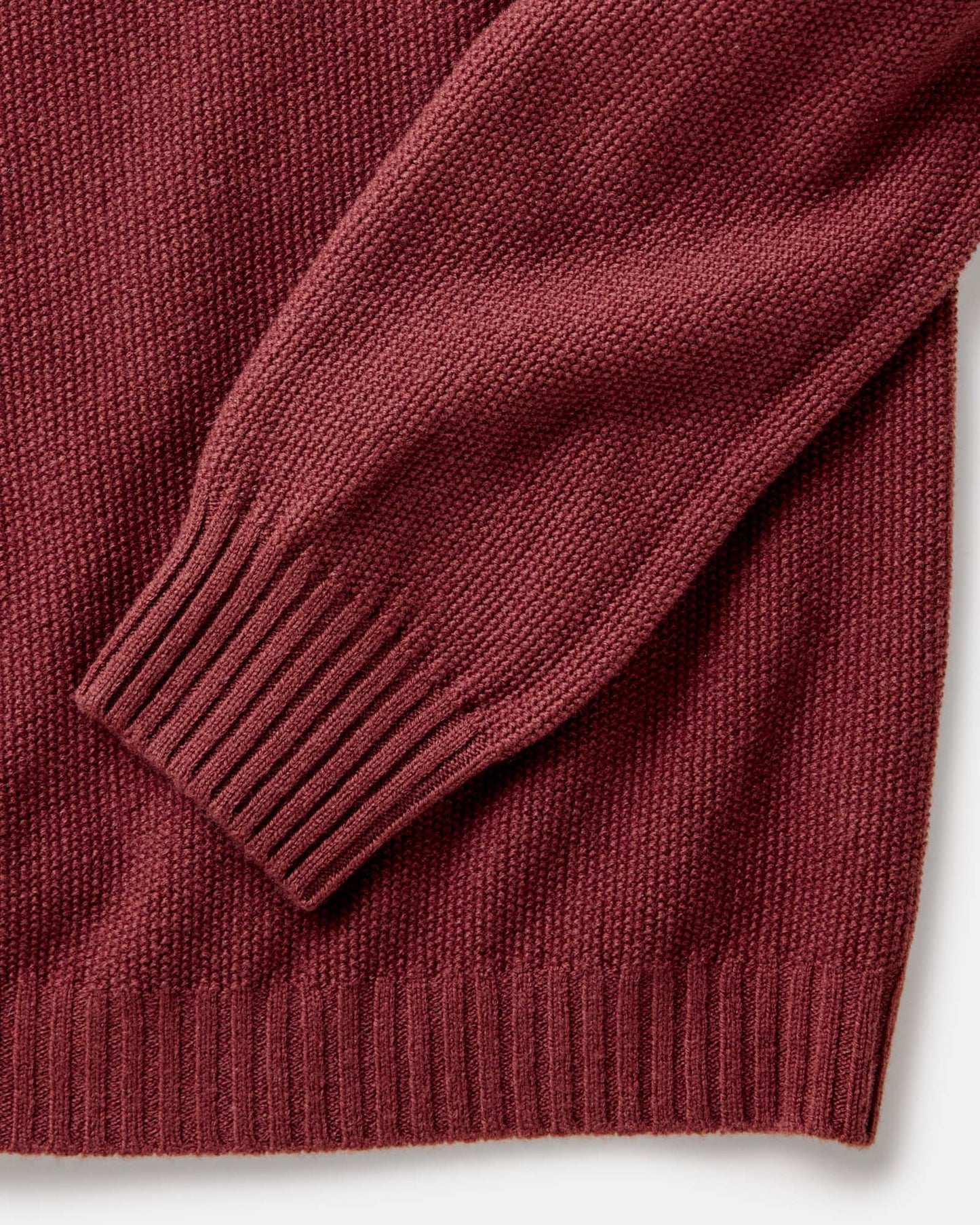 The Newton Sweater Polo in Dried Cherry Merino