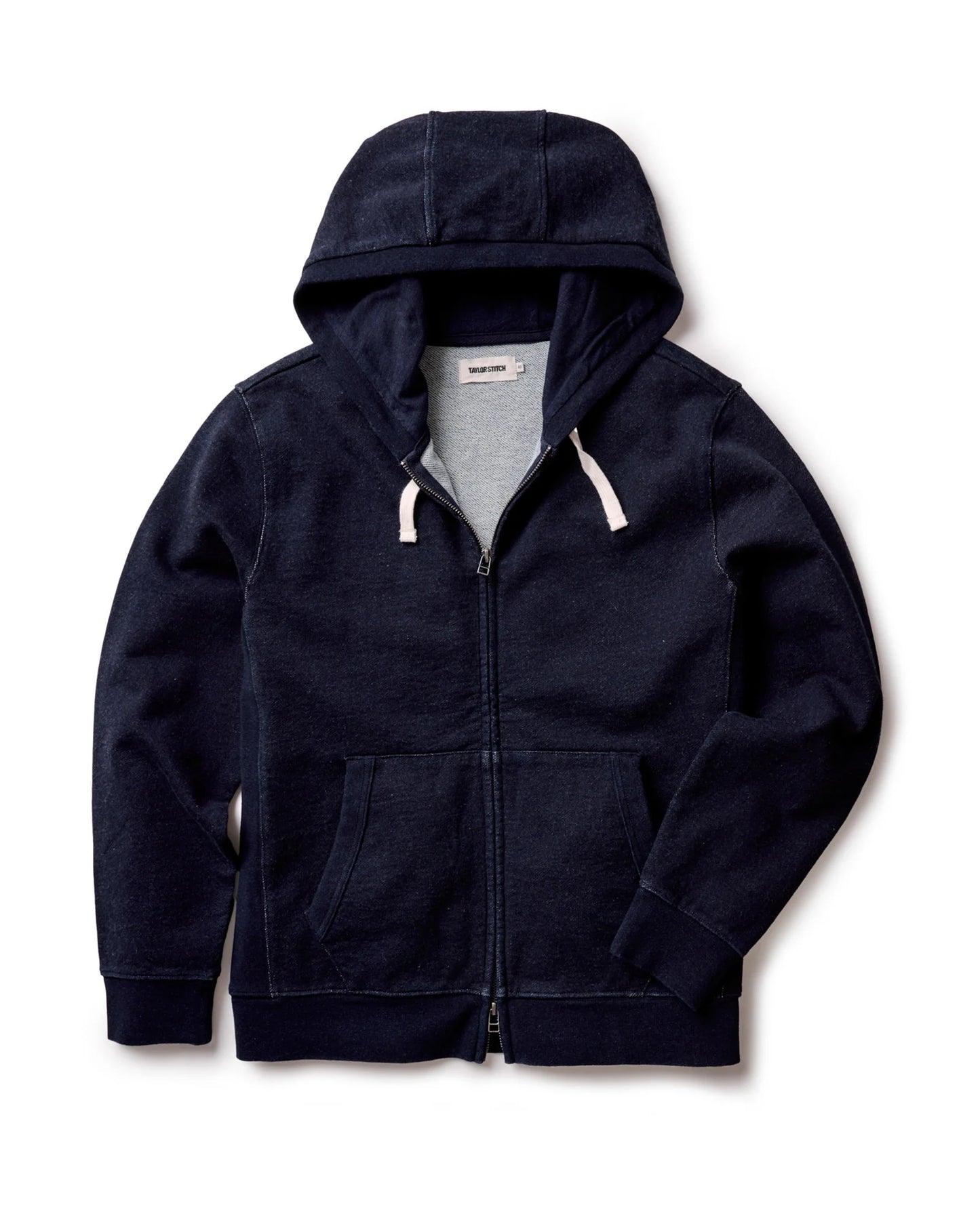 The Après Zip Hoodie in Rinsed Indigo Terry