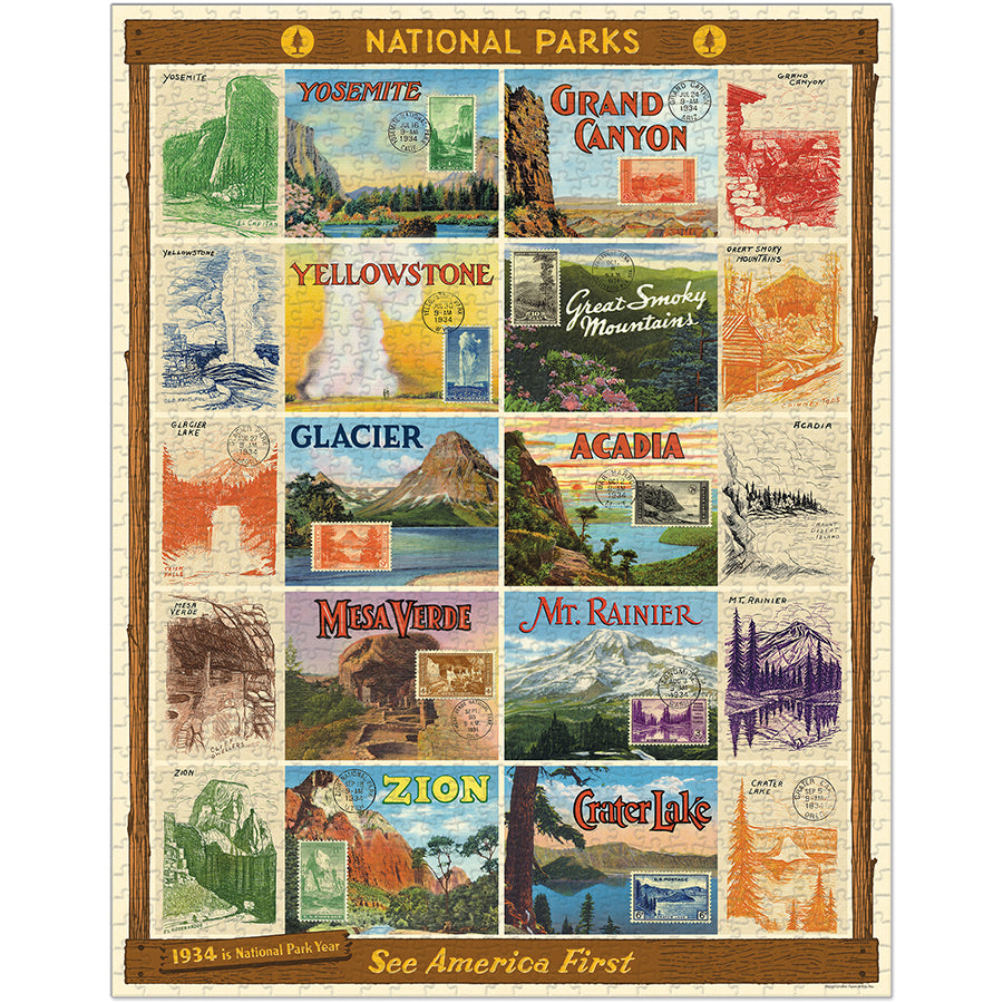 National Parks Postcards 1,000 Piece Puzzle