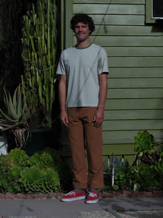 Striped Heavy Tee in Green