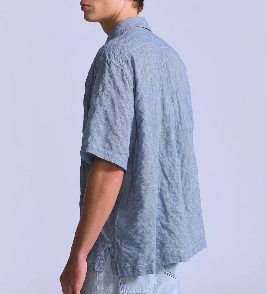 Blue Tab Short Sleeve Camp Shirt