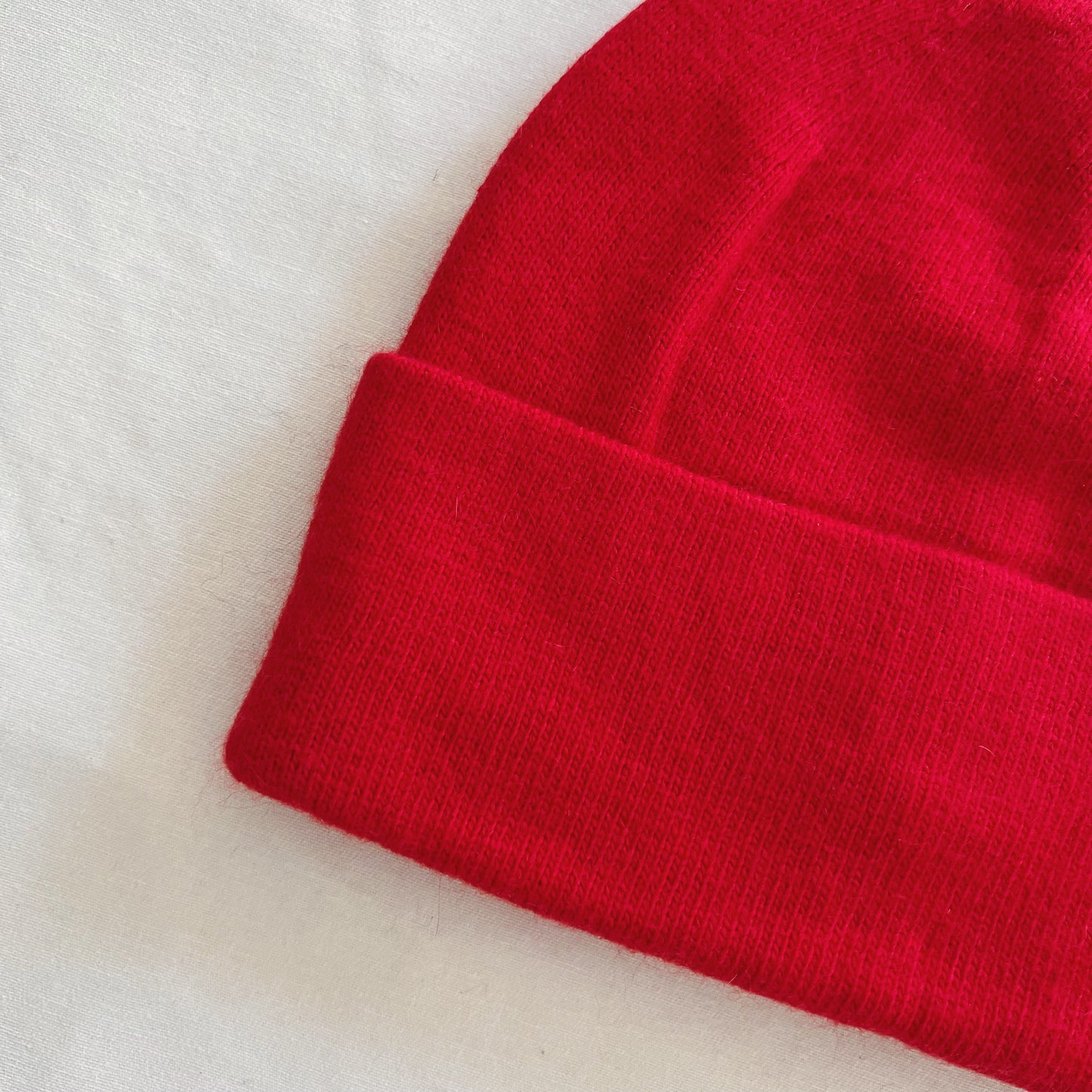 Angora Beanie in Red