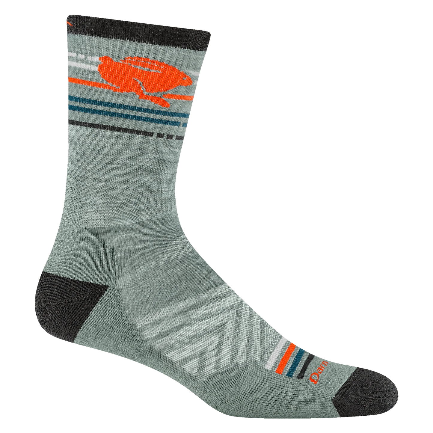 Pacer Micro Crew Ultra-Lightweight Running Socks in Seafoam