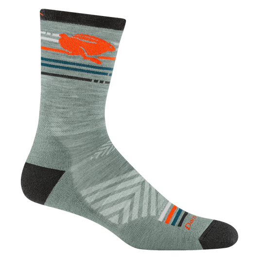 Pacer Micro Crew Ultra-Lightweight Running Socks in Seafoam