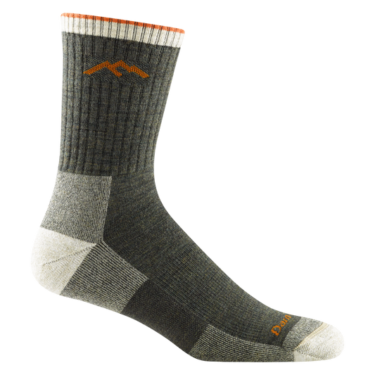 Hiker Micro Crew Midweight Hiking Socks in Olive
