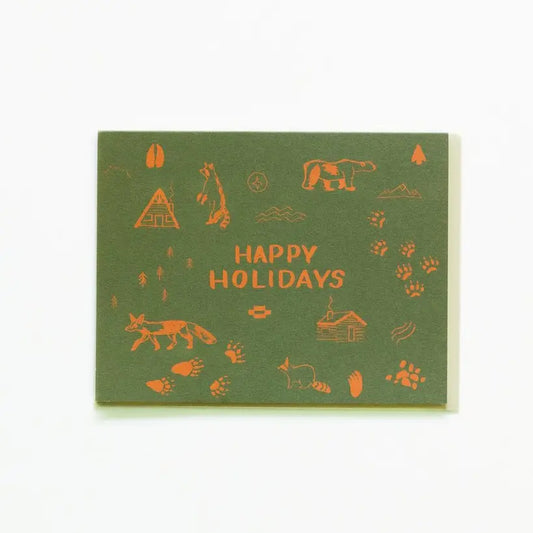 Happy Holidays Map Symbols Card