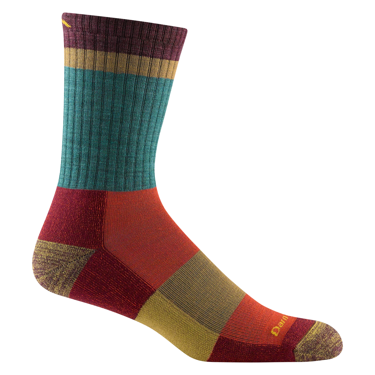 Heady Stripe Micro Crew Lightweight Hiking Sock in Teal