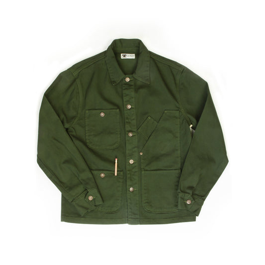 Garment Dyed Coverall Jacket in Green