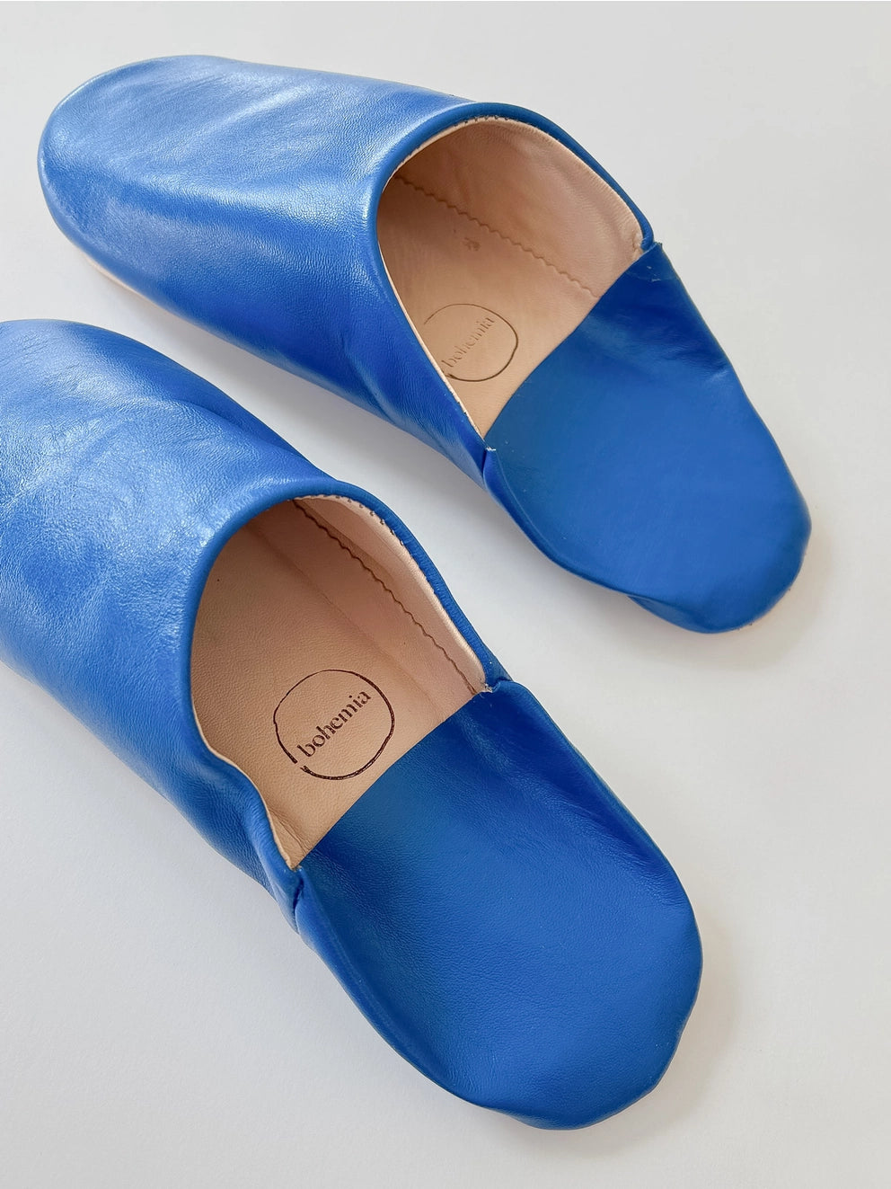 Moroccan Babouche Slippers in Majorelle Blue