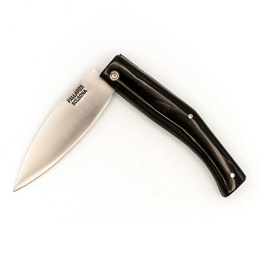 Busa Stainless Steel Black Buffalo Horn Pocket Knife