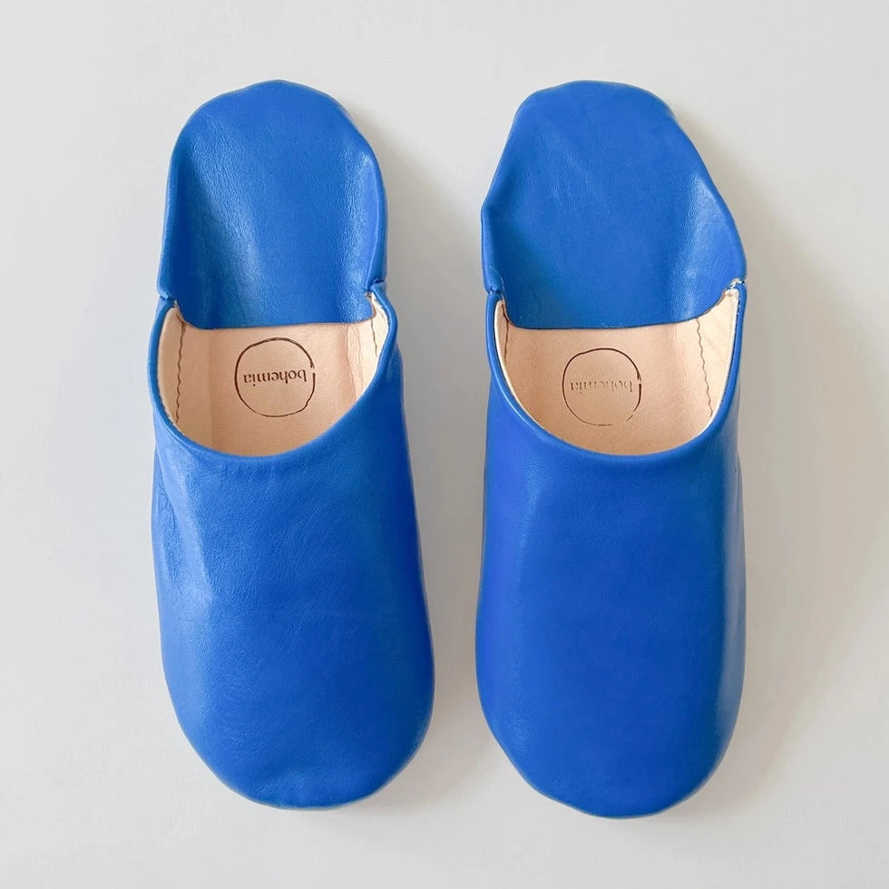 Moroccan Babouche Slippers in Majorelle Blue